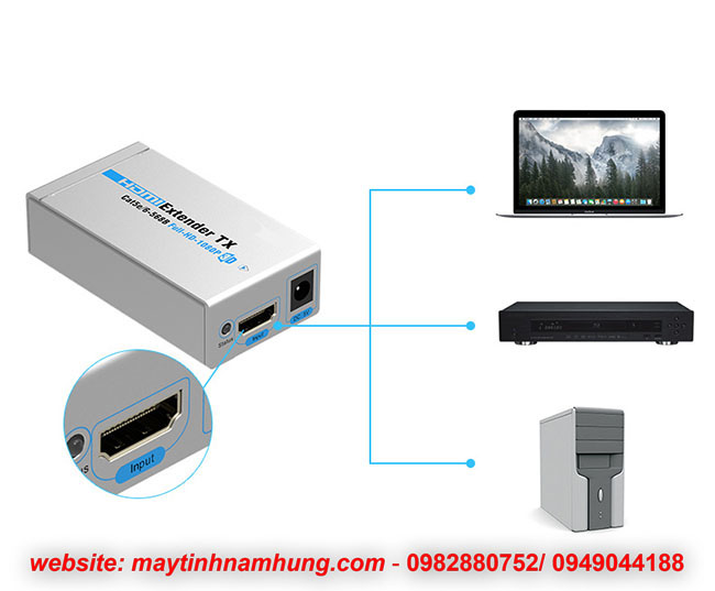 Bộ khuếch đại HDMI qua cáp mạng LAN 60 mét