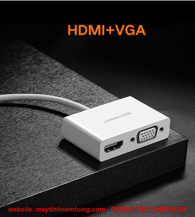 Cáp chuyển đổi cổng Thunderbolt 3 ra HDMI+VGA