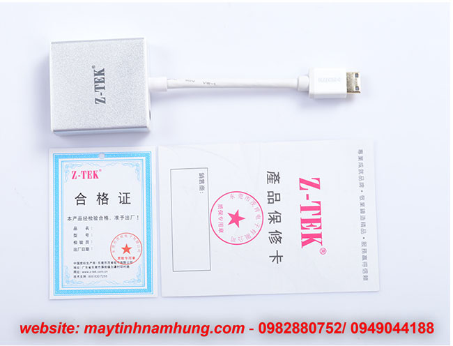 Cáp kết nối các dòng Ultrabook với máy chiếu (mini HDMI to VGA) Ztek ZY097