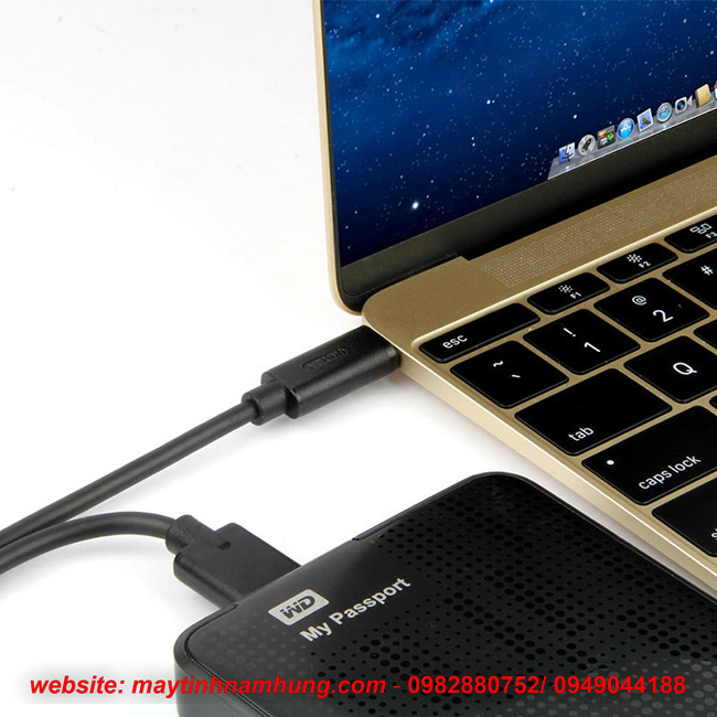 Cáp kết nối ổ cứng di động với cổng USB type C trên Laptop, Macbook Pro 2017