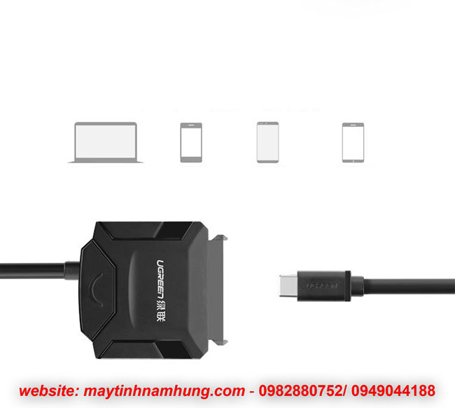 Cáp kết nối ổ cứng sata với cổng USB type C trên điện thoại, laptop Ugreen 40272