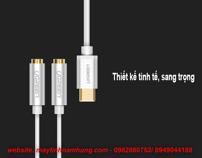 Kết nối tai nghe chân 3.5mm với điện thoại qua cổng USB type C