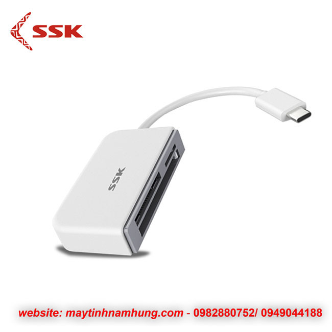 Đầu đọc thẻ cắm cổng USB type C SSK SCRM610