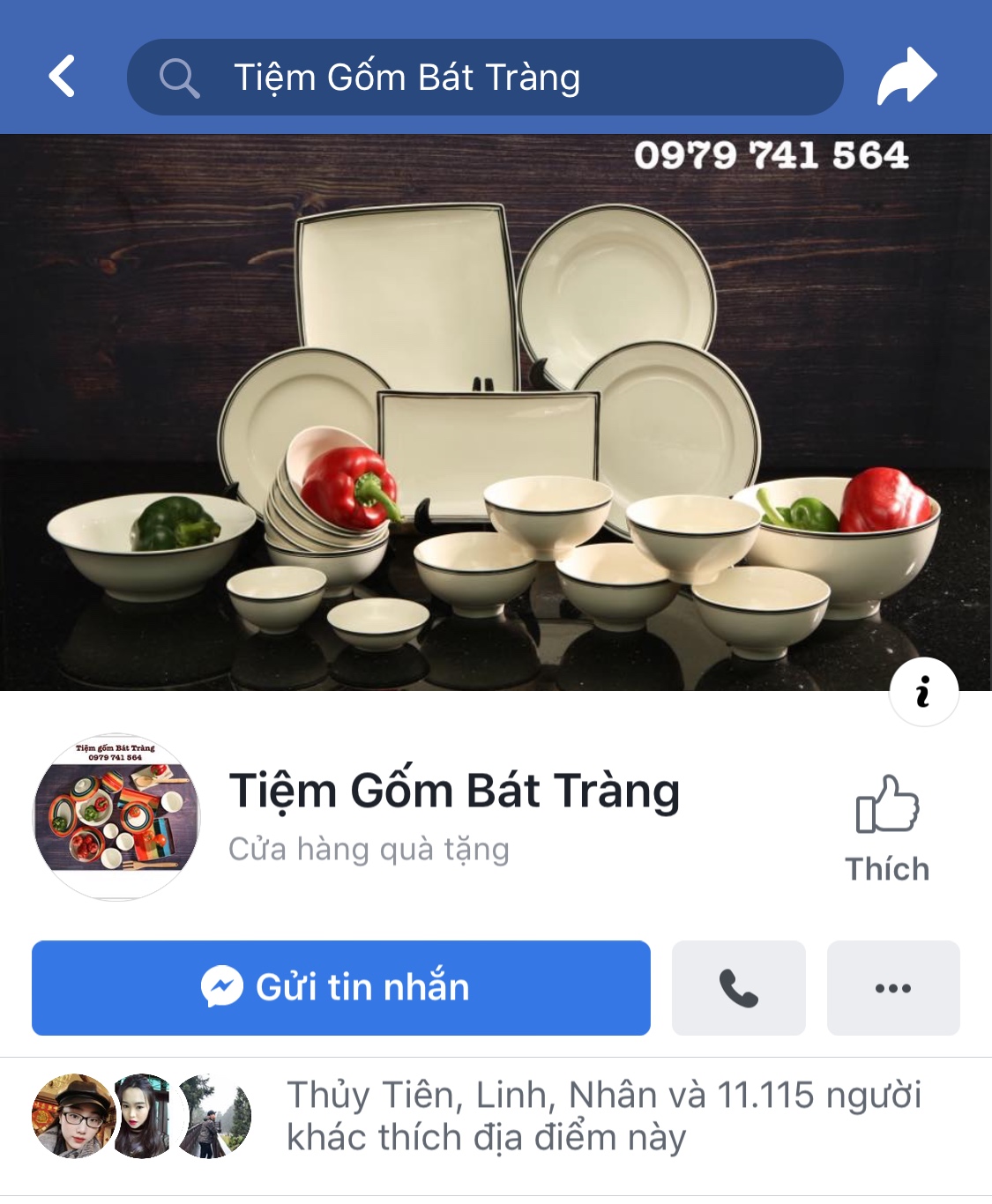 Facebook chính thức của gốm sứ Huỳnh Hường Bát Tràng