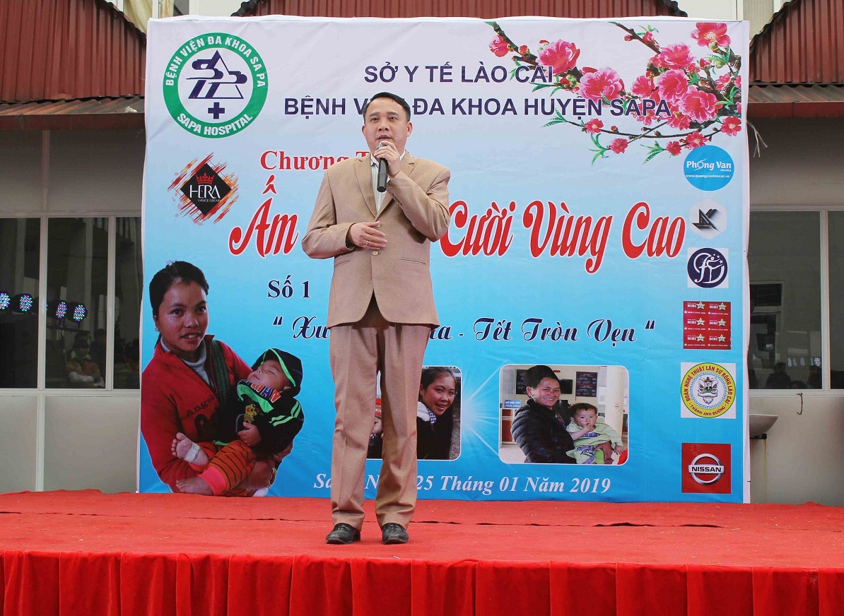 Bác sĩ CKI Phạm Lê Trung – Giám đốc bệnh viện phát biểu