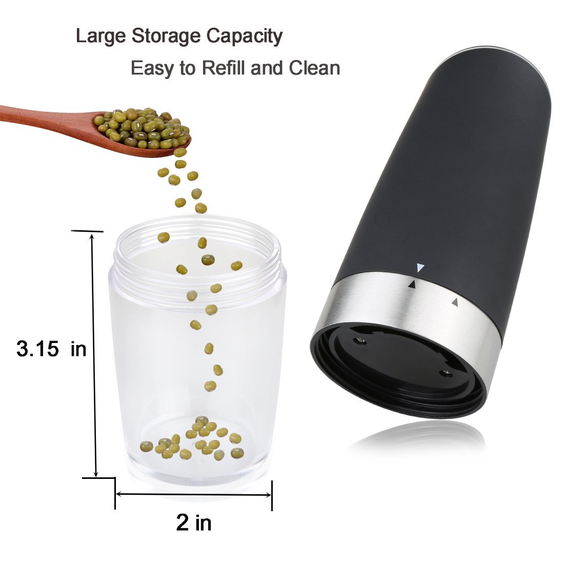 Lọ xay tiêu bằng pin Gravity Electric Pepper /  Salt Mill