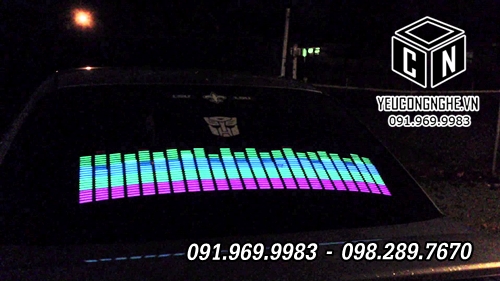 Đèn led  gắn lên ô tô cảm ứng âm thanh, nhảy màu theo nhạc xe hơi