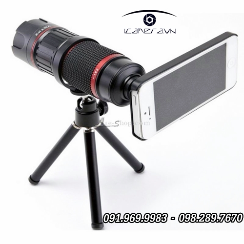Ống kính tele zoom chỉnh tiêu cự cho iPhone 4-12x lens chuyên nghiệp như DSLR
