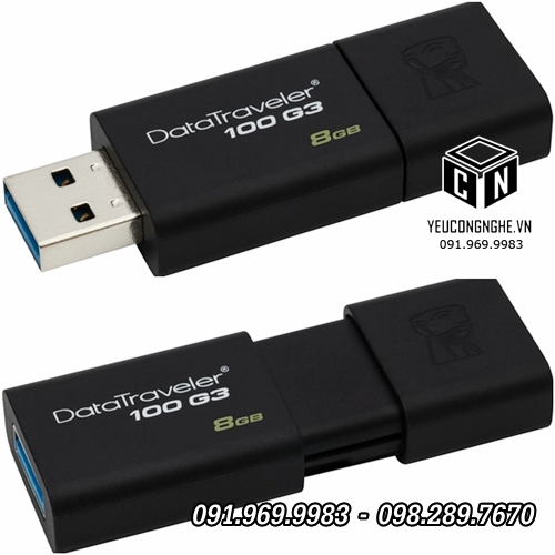 USB Kingston 8GB 3.0/2.0 chính hãng DataTraveler DT100G3