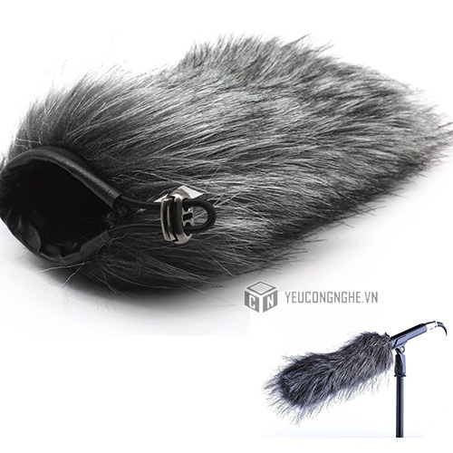 Lọc gió cho mic Rode Videomic Go Microphone Furry wind cover Huanor HN-17
