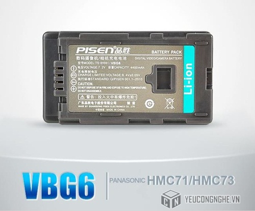 Pin cho máy quay Panasonic VBG6 Pisen