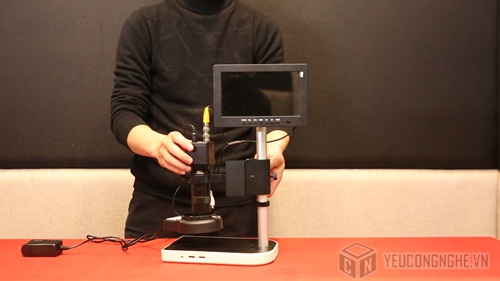 Kính hiển vi kỹ thuật cỡ nhỏ microscope led light kèm màn hình LCD