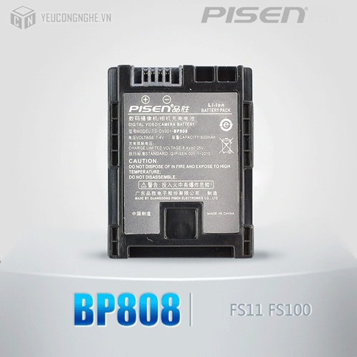 Pin cho máy ảnh Canon BP808 Pisen
