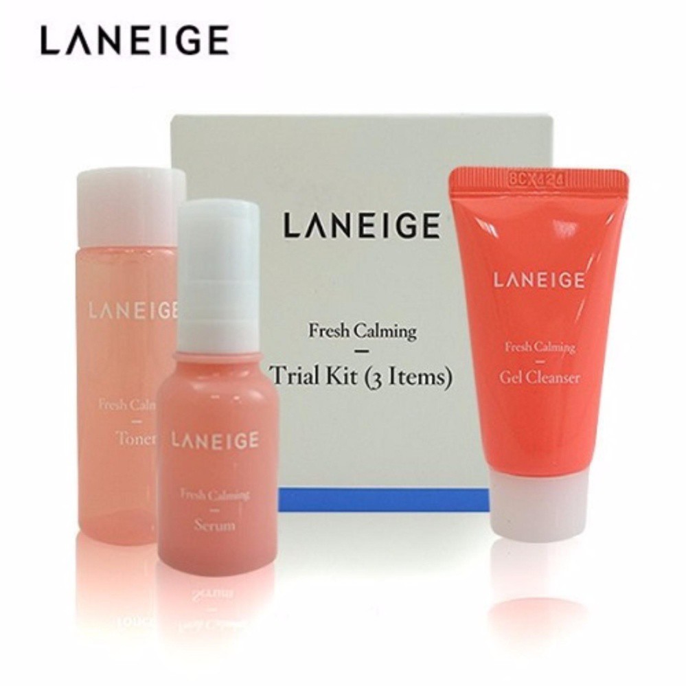 Bộ Dưỡng Sáng Da  Laneige Fresh Calming Trial Kit 3 Its