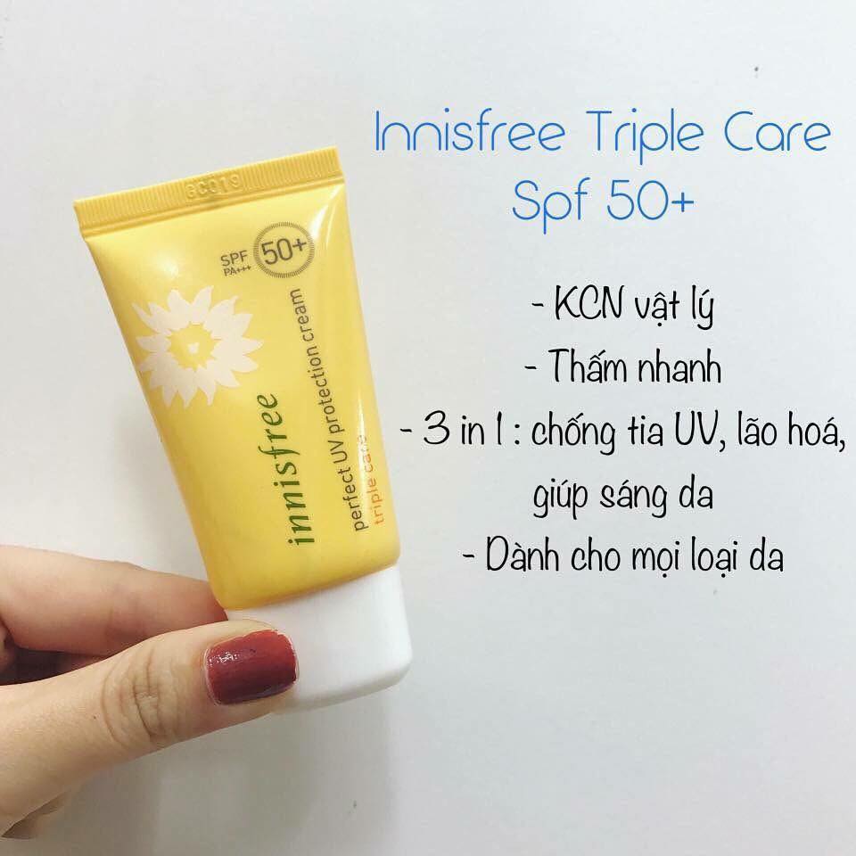 -Hướng dẫn sử dụng Innisfree Perfect UV Protection Cream Triple Care: