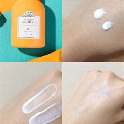 - Missha All Around Safe Block Total Moisture Sun Gel có chiết xuất chính từ cây ô hội có rất nhiều tác dụng và công dụng đối với việc chăm sóc da. Gel lô hội sẽ làm việc nhanh chóng để cải thiện nhược điểm cho làn da, chống ánh sáng, dịu nhẹ hiệu quả. Chất gel này có tác dụng kích thích sự tổng hợp collagen và sợi alastin, có tác dụng ngăn chặn sự lão hoá của làn da. - Missha All Around Safe Block Total Moisture Sun Gel ó tác dụng làm mát, giúp làm dịu làn da dễ bị tổn thương do kích ứng từ bên ngoài như sức nóng mặt trời với cường độ cao… Hướng dẫn sử dụng Missha All-Around Safe Block Total Moisture Sun Gel: •	Sau khi rửa mặt sạch, lấy một lượng vừa đủ nhẹ nhàng thoa khắp mặt đến khi thẩm thấu hoàn toàn. •	Thoa đều lên cổ, tay và chân, những vùng tiếp xúc trực tiếp với ánh nắng.