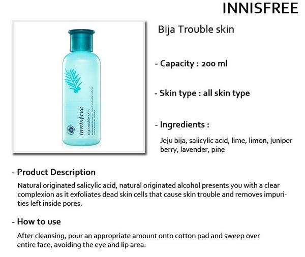 Innisfree Bija Trouble Skin