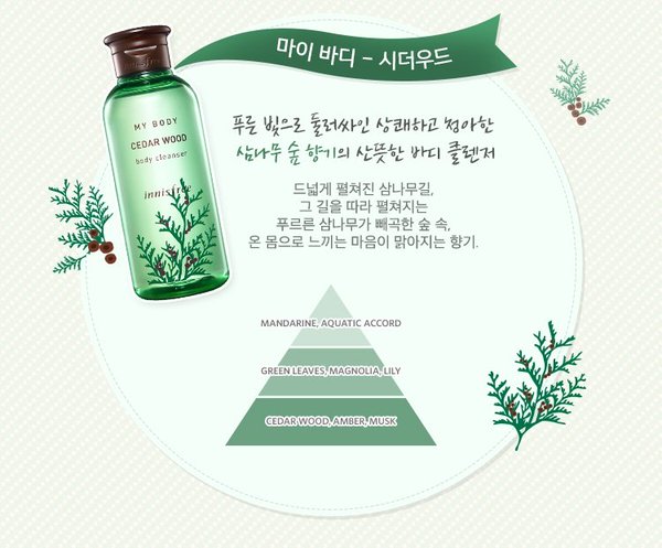 cedar wood innisfree body lotion