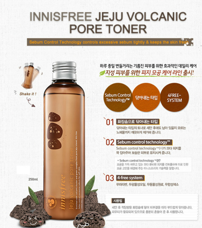 Nước Hoa Hồng Innisfree Jeju Volcanic Pore Toner