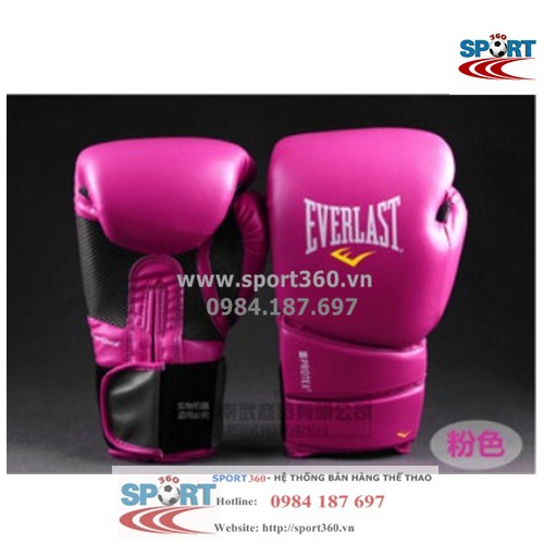 Găng Boxing Everlast cao cấp ( màu hồng )
