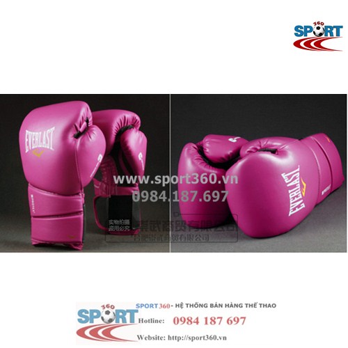 Găng Boxing Everlast cao cấp ( màu hồng )