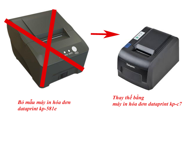 Thông báo bỏ mẫu máy in hóa đơn dataprint KP-581e