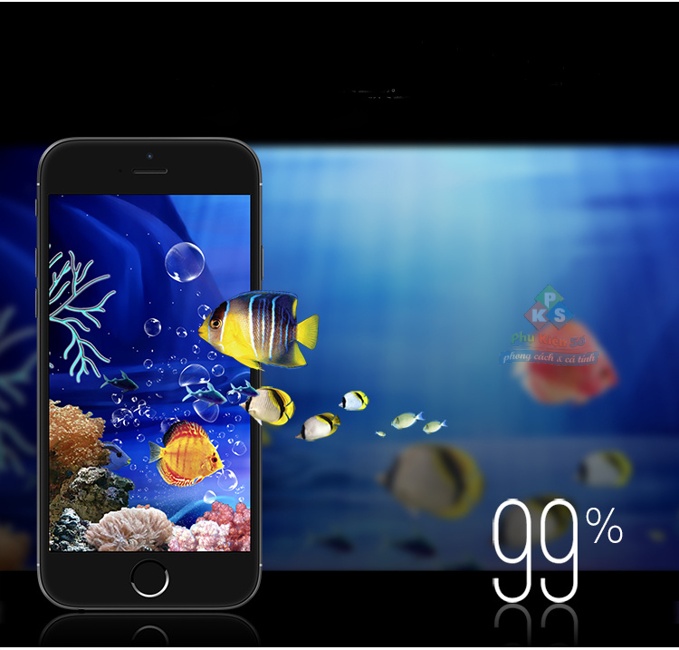 Kính cường lực iPhone 6 Plus full dẻo pro (Trắng + Đen)