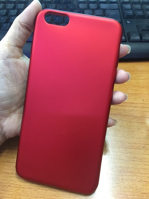 Ốp lưng iPhone 6 Plus dẻo đỏ nhung bóng