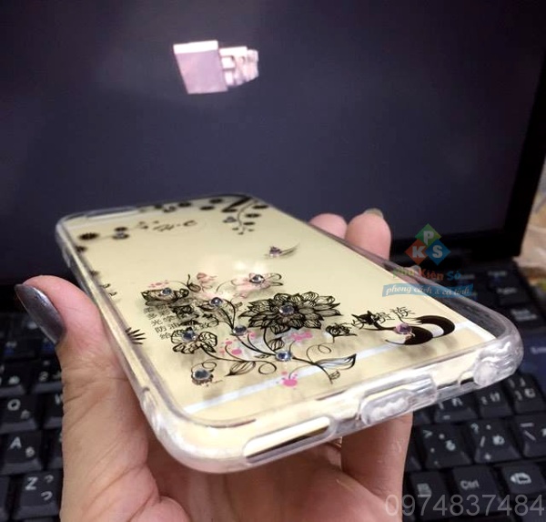 Ốp lưng iPhone 6 6S hoa lưng trong viền dẻo
