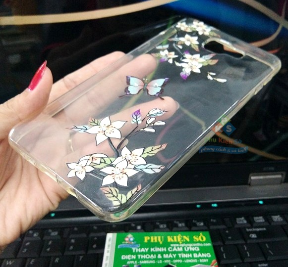 Ốp lưng Samsung Galaxy A9 Pro dẻo hoa đính đá