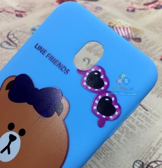Ốp lưng Samsung Galaxy J7 Pro dẻo màu in hình Kitty Gấu