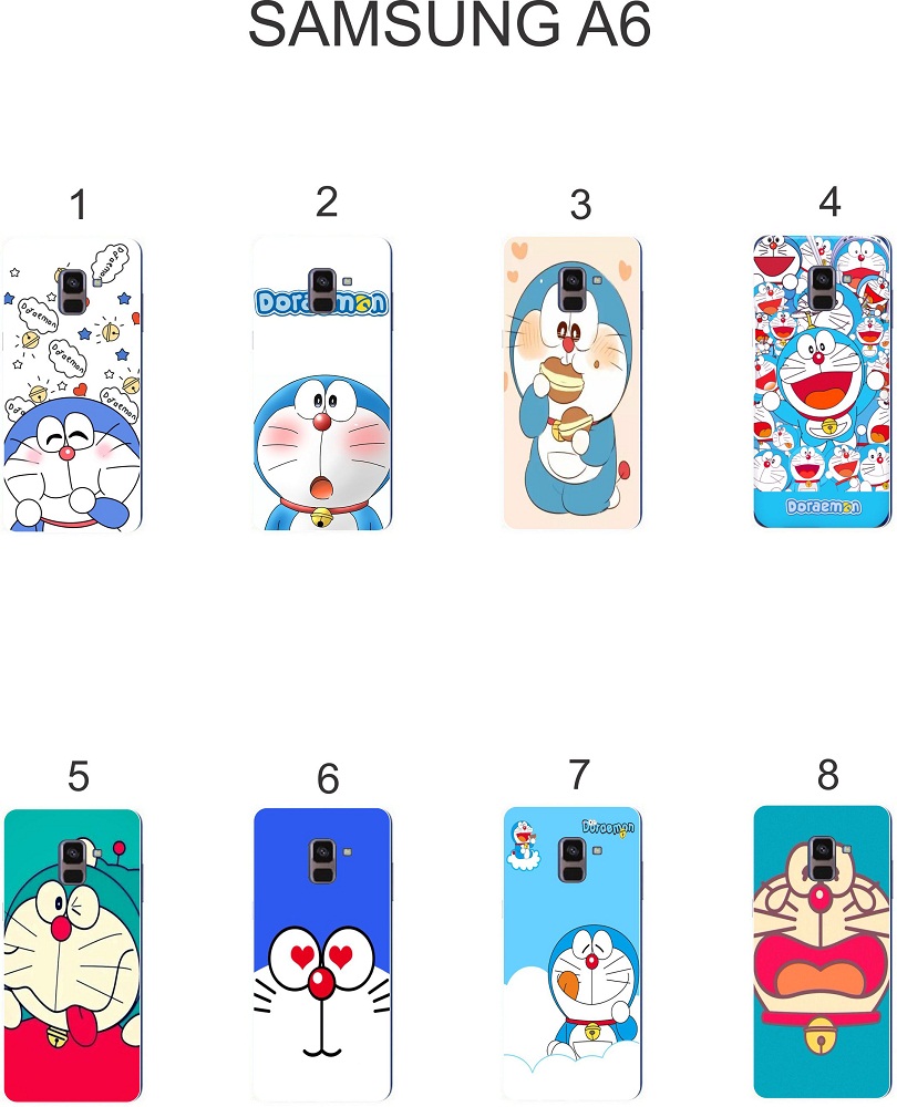 Ốp lưng Samsung A6 2018 dẻo in hình Doraemon