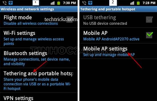 Configure Wifi hotspot on Android