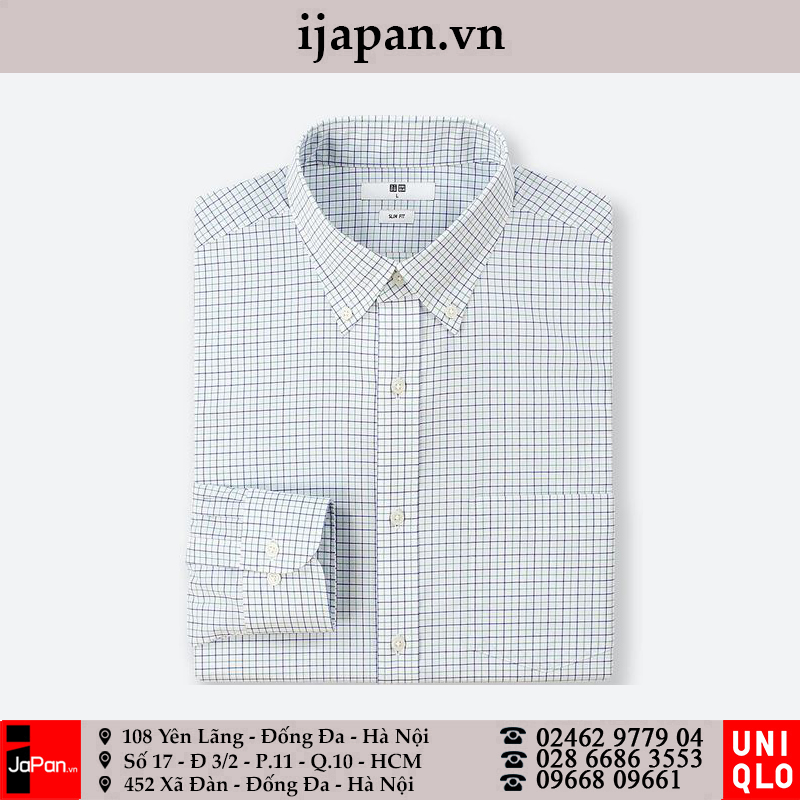 Áo sơ mi Uniqlo nam kẻ caro Nhật Bản - 406574