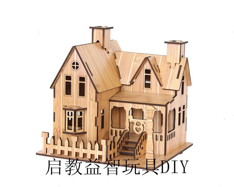 Mô hình nhà gỗ mini  Mô Hình Ngôi Nhà  Bộ mô hình lắp ghép Biệt Thự cao  cấp siêu đẹp độc đáo giúp phát triển trí thông minh và khả