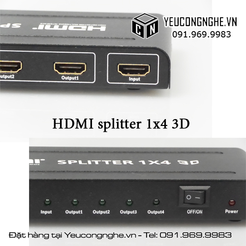 Bộ chia HDMI 1 ra 4 cổng splitter giá rẻ nhất