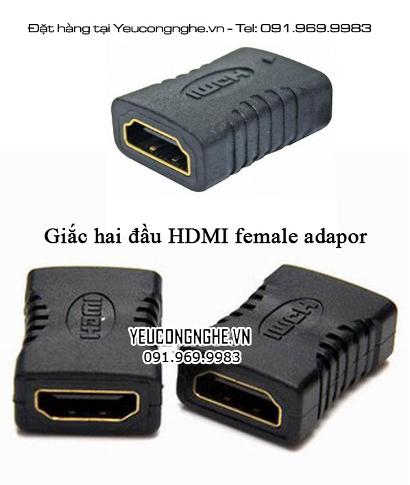 Giắc kết nối hai đầu tín hiệu HDMI Female adaptor giá rẻ