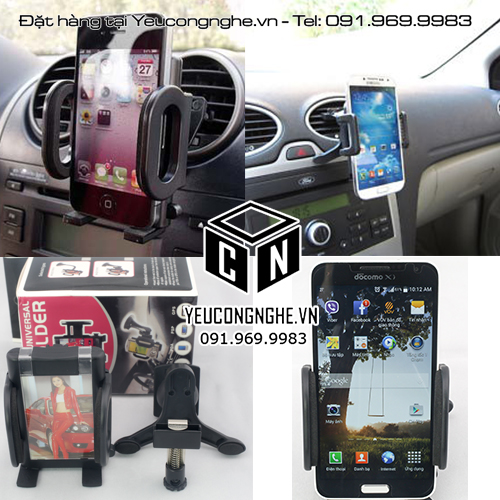 Giá đỡ điện thoại trên điều hòa ô tô điều chỉnh cho nhiều smartphone