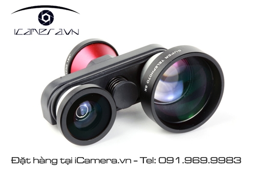 Ống kính cho iphone 5/5s macro fisheye tele zoom 5x lens