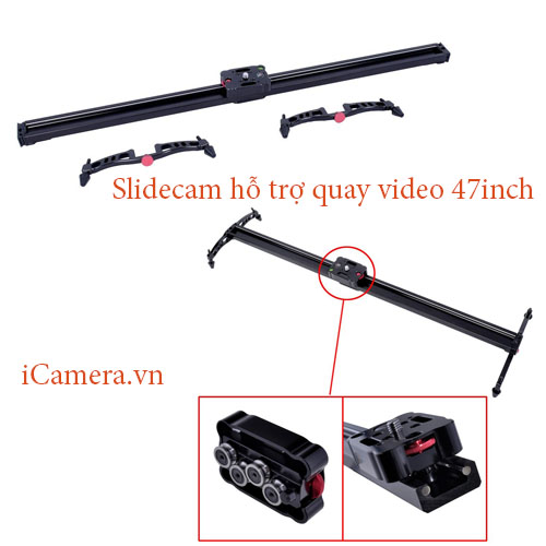 Slidecam thanh trượt hỗ trợ quay video 1.2m 47 inch