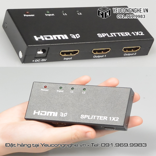 Bộ chia HDMI 1 ra 2 Splitter sử dụng cho cổng tivi giá rẻ nhất