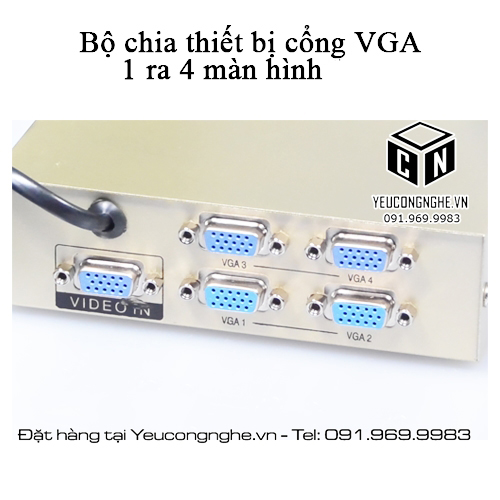 Bộ chia thiết bị cổng VGA 1 ra 4 màn hình
