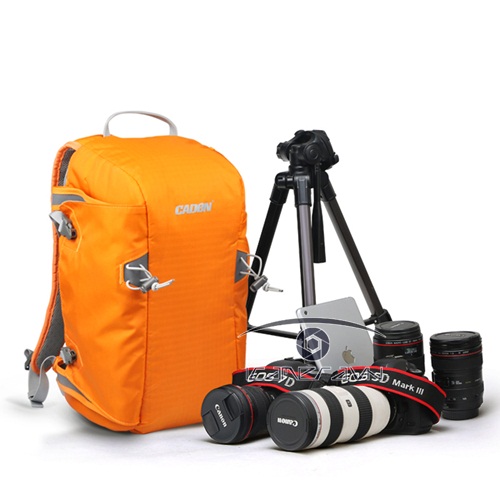 Balo máy ảnh Canon, Nikon, Sony Caden E5 màu cam