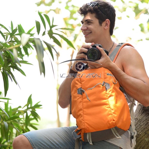 Balo máy ảnh Canon, Nikon, Sony Caden E5 màu cam