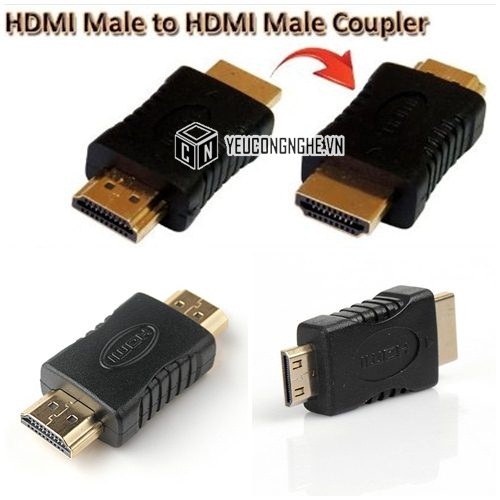Giắc chuyển đổi HDMI male to male adapter tín hiệu hình ảnh âm thanh