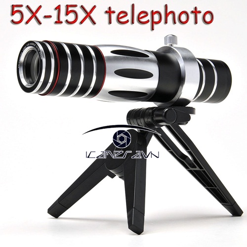 Lens tele cho điện thoại ống kính zoom 5x-15x đa năng