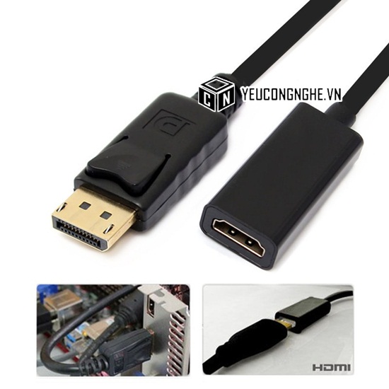 Cáp chuyển đổi cổng Displayport ra đầu HDMI adapter cable giá rẻ