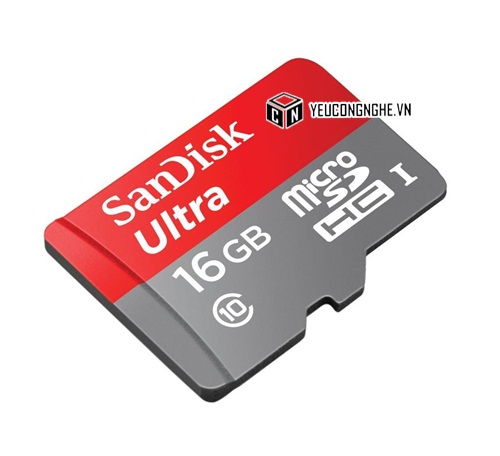 Thẻ nhớ microSD 16GB Sandisk tốc độ 48mb/s SDSQUNB-016G-GN3MN