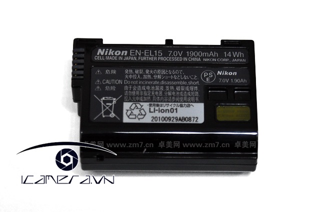 Pin EN-EL15 chất  lượng cho máy ảnh Nikon D7000, D7100, D800, D800E