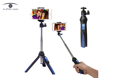 Benro MK10 Bluetooth Selfie Stick Mini Tripod gậy chụp ảnh đa năng cho điện thoại kèm điều khiển